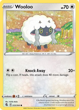 Wooloo (222/264) (Cosmos Holo) [Sword & Shield: Fusion Strike] | RetroPlay Games