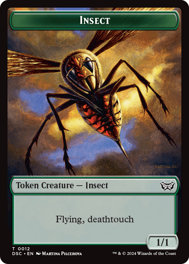 Insect (0012) // Spider Double-Sided Token [Duskmourn: House of Horror Commander Tokens] | RetroPlay Games