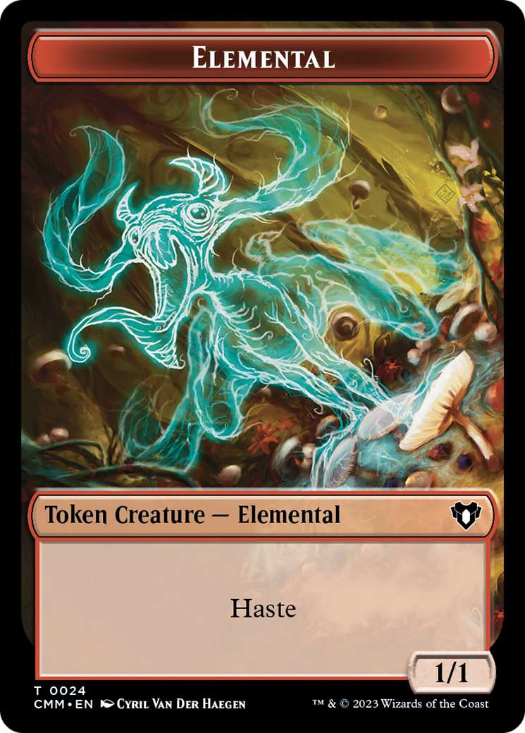 Elemental (0024) // Elf Druid Double-Sided Token [Commander Masters Tokens] | RetroPlay Games