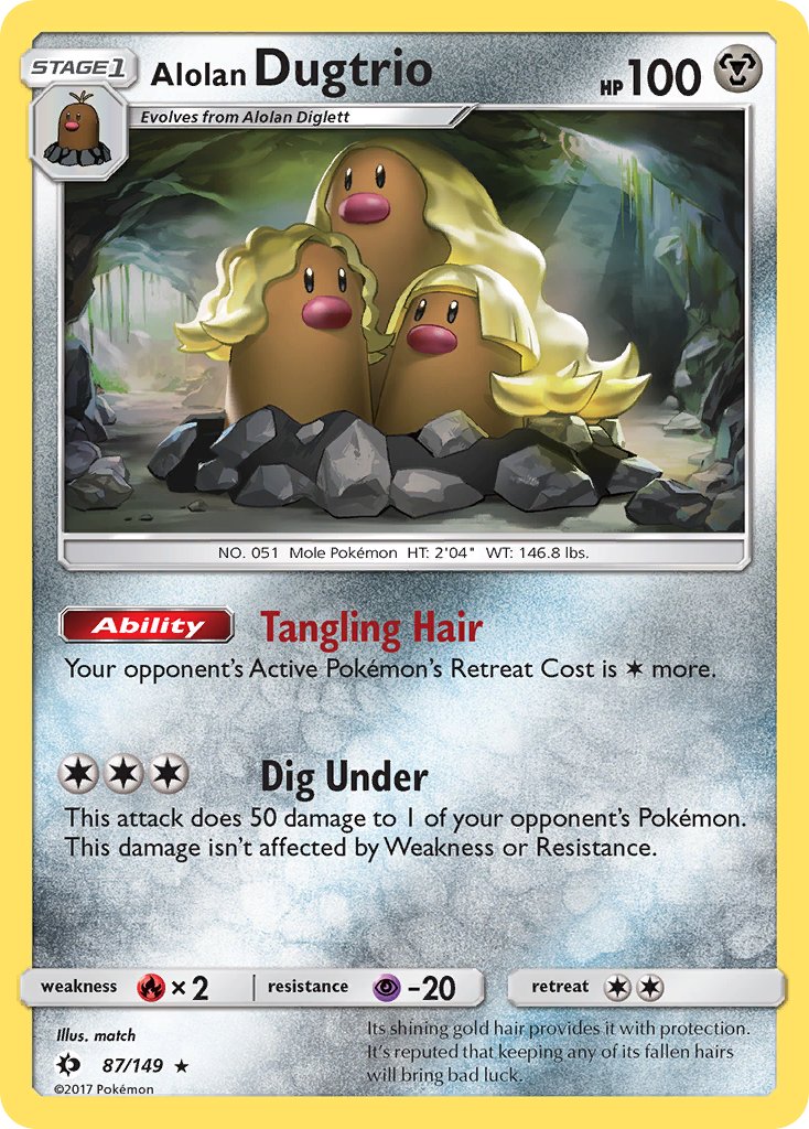 Alolan Dugtrio (87/149) (Cosmos Holo) (Blister Exclusive) [Sun & Moon: Base Set] | RetroPlay Games