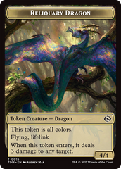Reliquary Dragon // Dragon (0011) Double-Sided Token [Tarkir: Dragonstorm Tokens] | RetroPlay Games