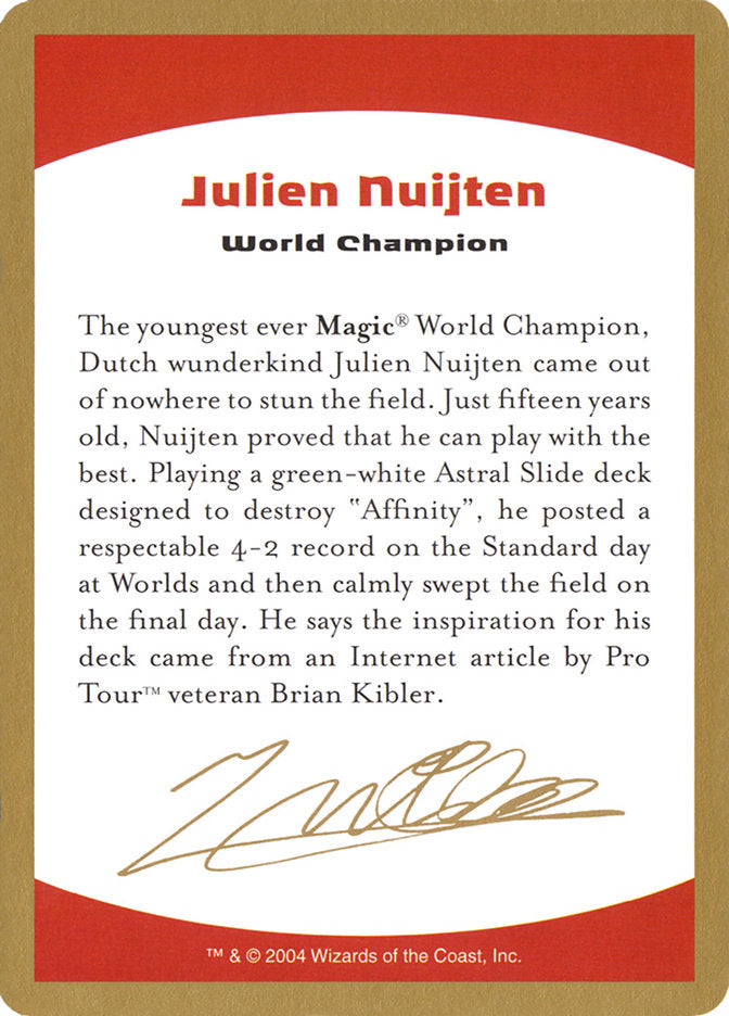 Julien Nuijten Bio [World Championship Decks 2004] | RetroPlay Games