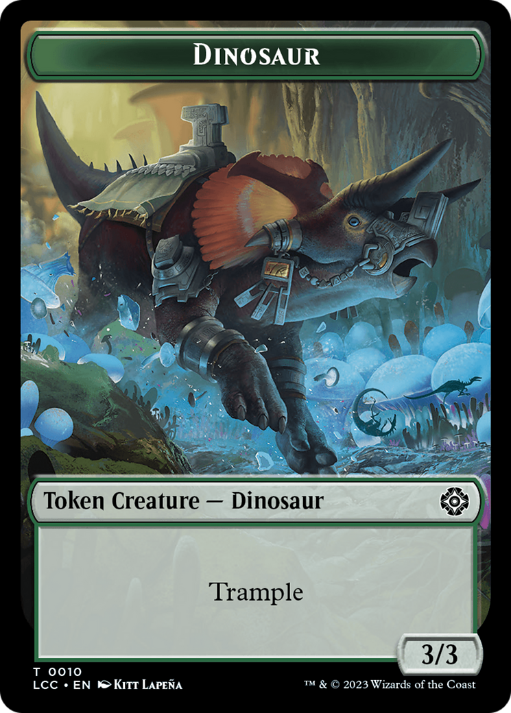 Dinosaur Beast // Dinosaur Double-Sided Token [The Lost Caverns of Ixalan Commander Tokens] | RetroPlay Games