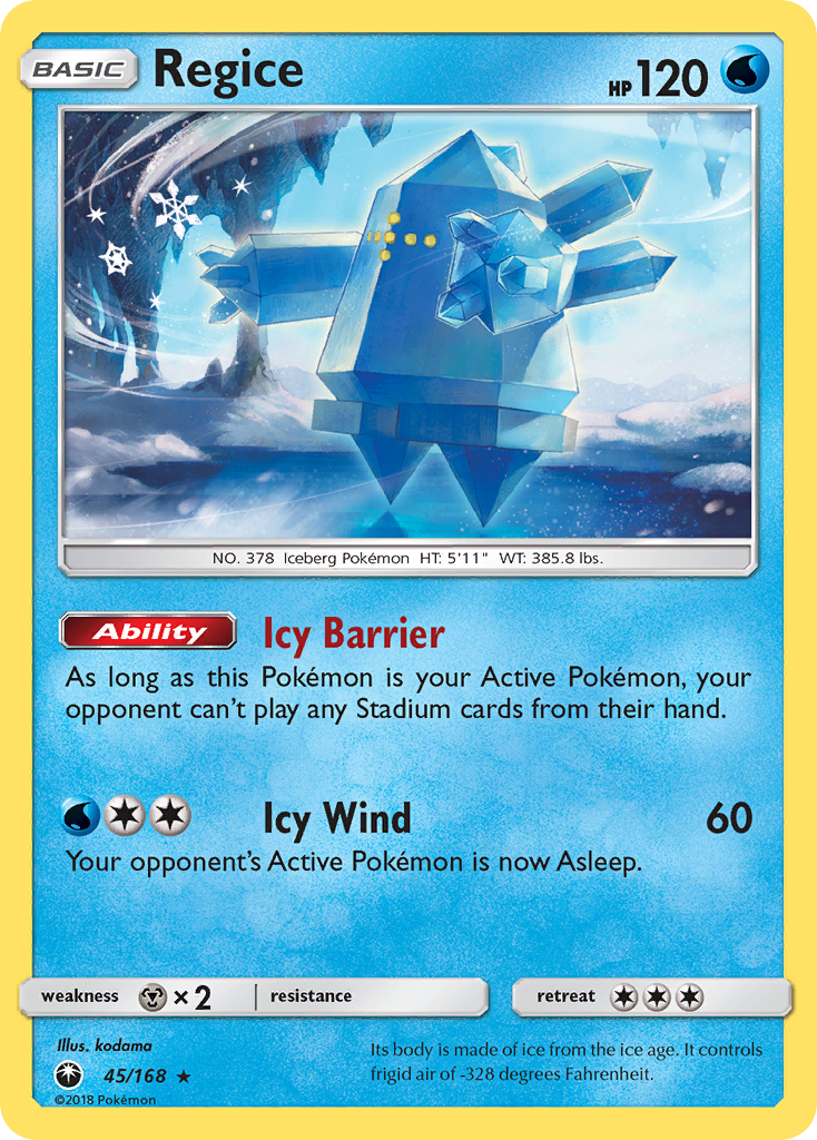 Regice (45/168) [Sun & Moon: Celestial Storm] | RetroPlay Games