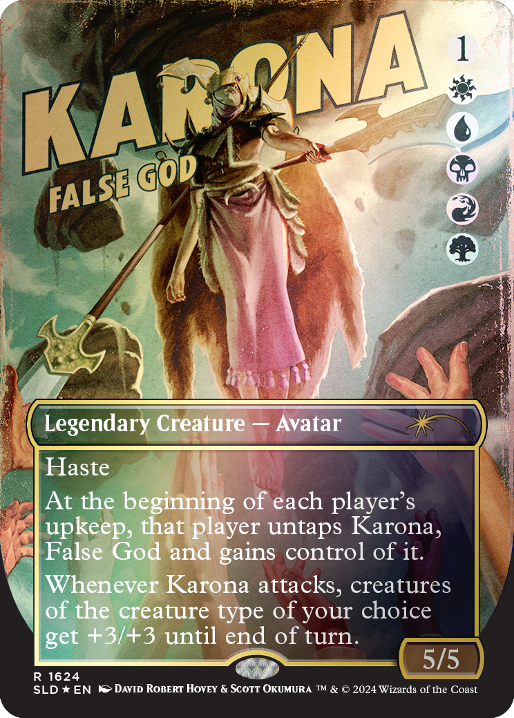 Karona, False God (Rainbow Foil) [Secret Lair Drop Series] | RetroPlay Games