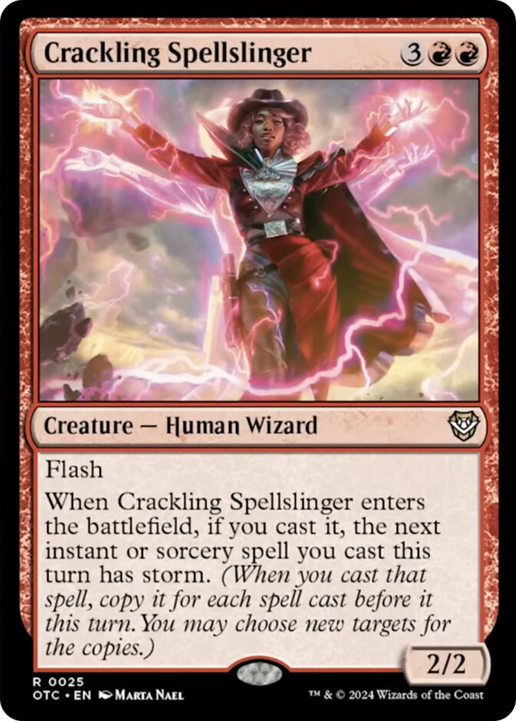 Crackling Spellslinger [Outlaws of Thunder Junction Commander] | RetroPlay Games