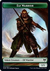 Elf Warrior // Dragon Double-Sided Token [Kaldheim Tokens] | RetroPlay Games