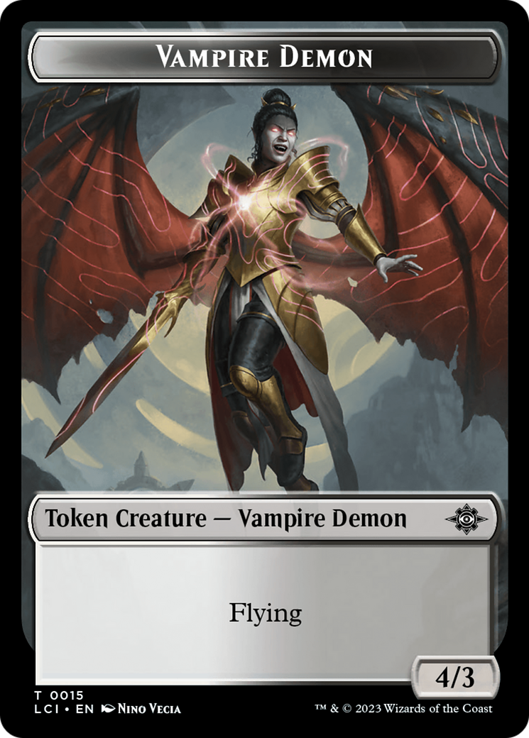 Gnome // Vampire Demon Double-Sided Token [The Lost Caverns of Ixalan Tokens] | RetroPlay Games