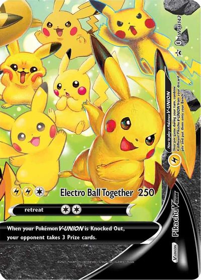 Pikachu V-UNION (SWSH142) (Celebrations) [Sword & Shield: Black Star Promos] | RetroPlay Games