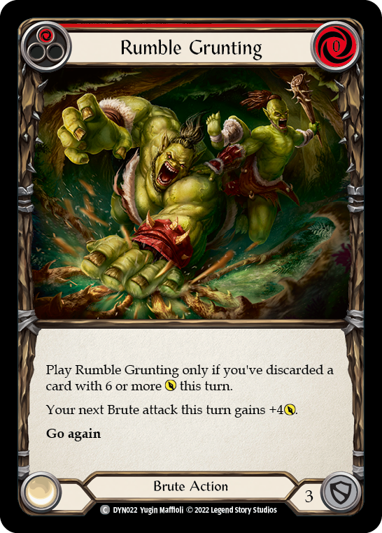 Rumble Grunting (Red) [DYN022] (Dynasty)  Rainbow Foil | RetroPlay Games