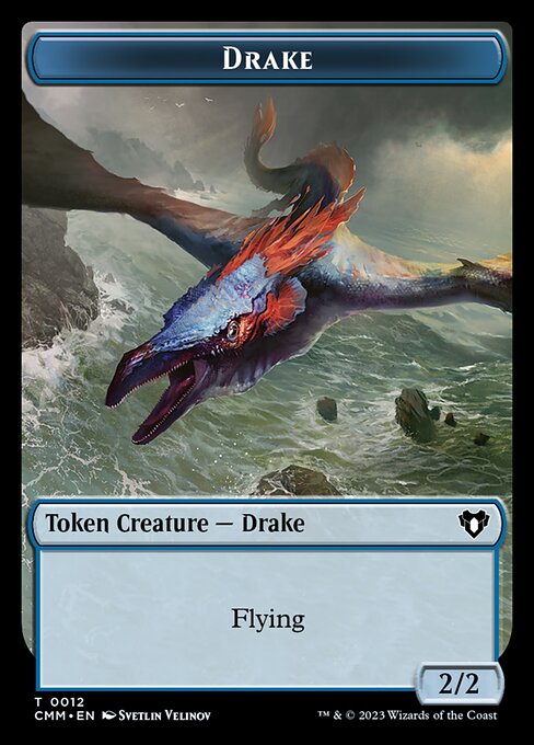 Spirit (0010) // Drake Double-Sided Token [Commander Masters Tokens] | RetroPlay Games