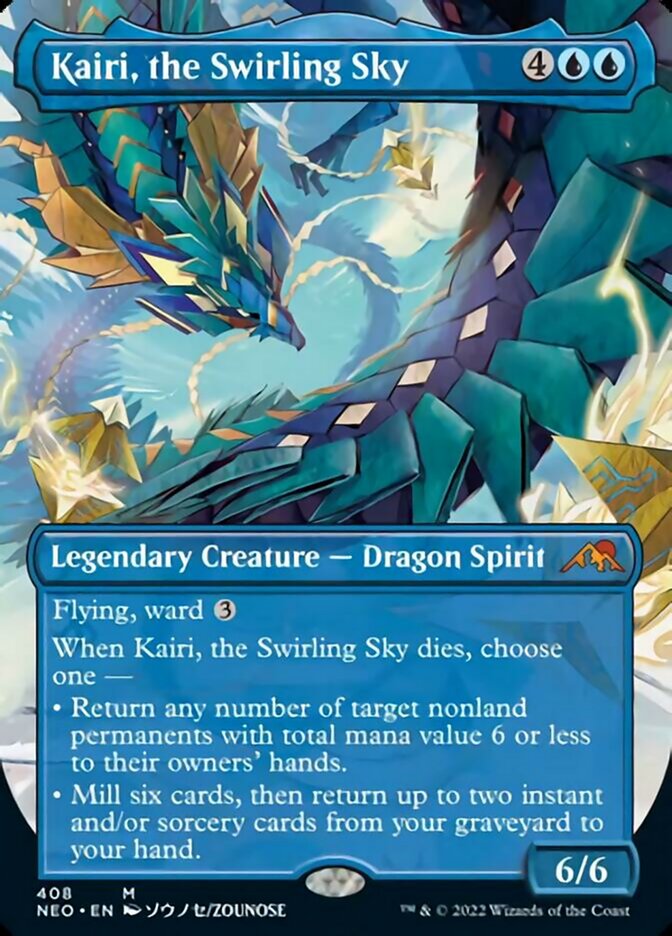 Kairi, the Swirling Sky (Borderless Alternate Art) [Kamigawa: Neon Dynasty] | RetroPlay Games