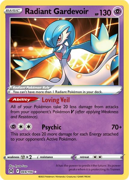 Radiant Gardevoir (069/196) [Prize Pack Series Three] | RetroPlay Games