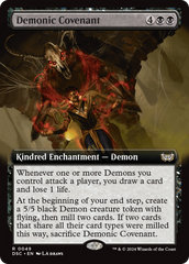 Demonic Covenant (Extended Art) [Duskmourn: House of Horror Commander] | RetroPlay Games