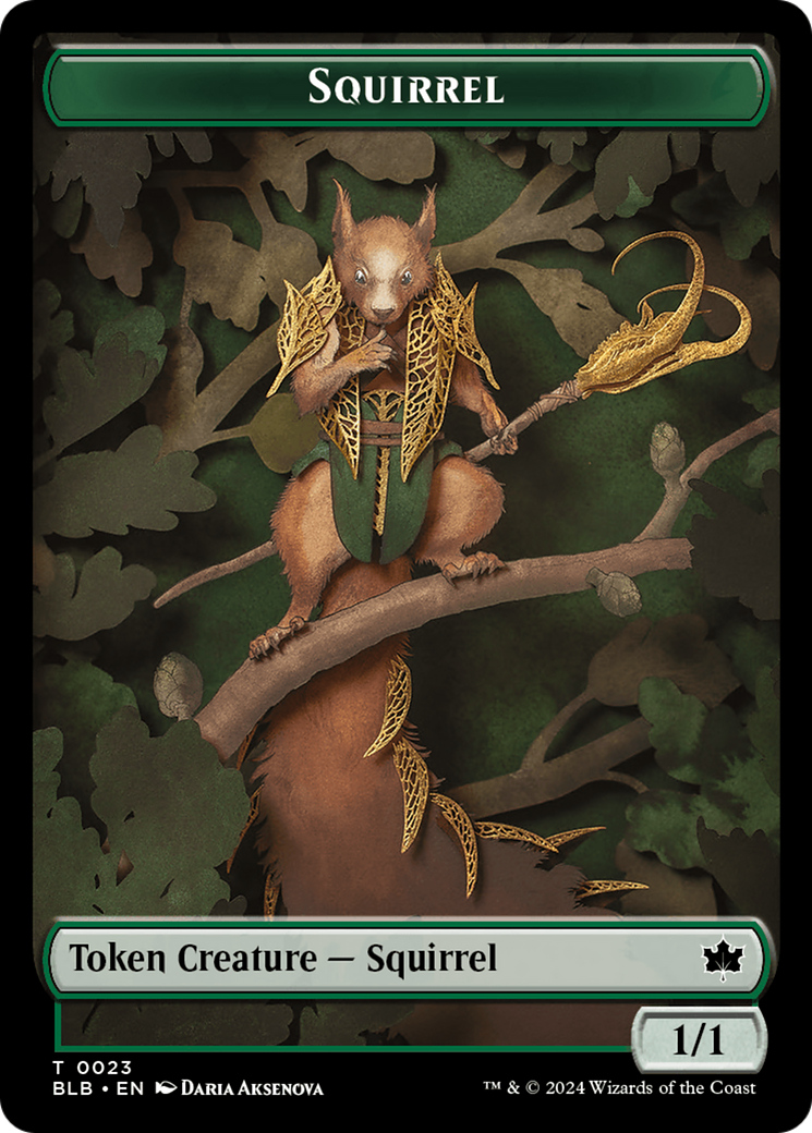 Squirrel // Darkstar Augur Double-Sided Token [Bloomburrow Tokens] | RetroPlay Games