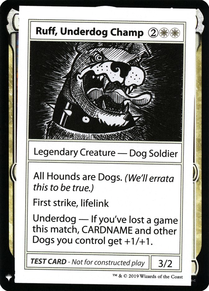 Ruff, Underdog Champ [Mystery Booster Playtest Cards] | RetroPlay Games