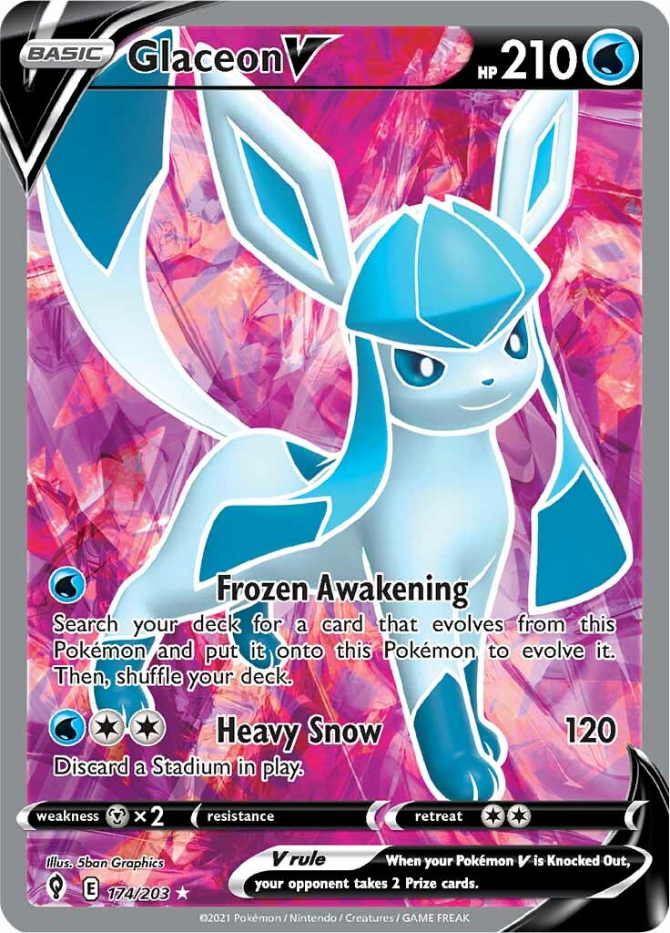 Glaceon V (174/203) [Sword & Shield: Evolving Skies] | RetroPlay Games