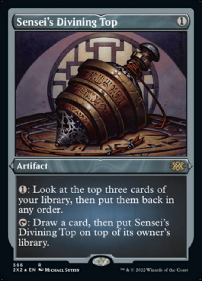 Sensei's Divining Top (Foil Etched) [Double Masters 2022] | RetroPlay Games