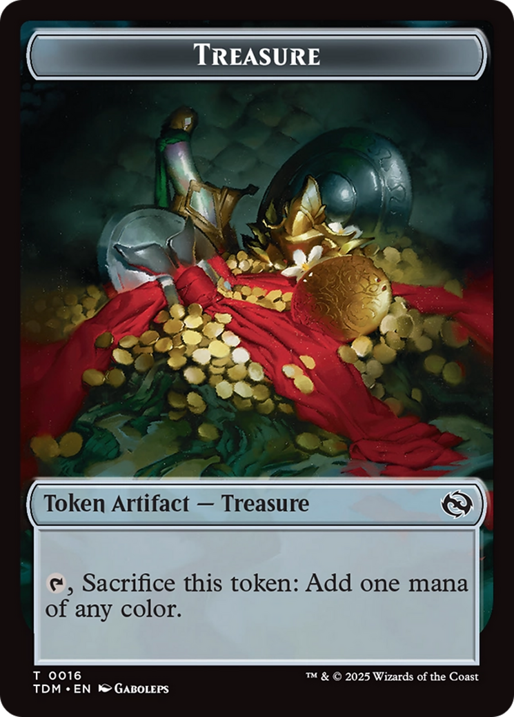 Elephant // Treasure Double-Sided Token [Tarkir: Dragonstorm Tokens] | RetroPlay Games