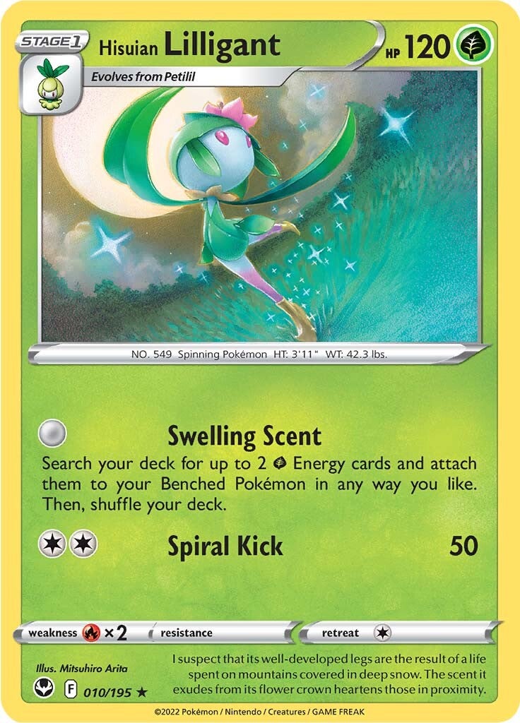 Hisuian Lilligant (010/195) [Sword & Shield: Silver Tempest] | RetroPlay Games