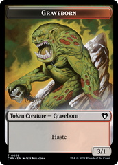 Spirit (0010) // Graveborn Double-Sided Token [Commander Masters Tokens] | RetroPlay Games