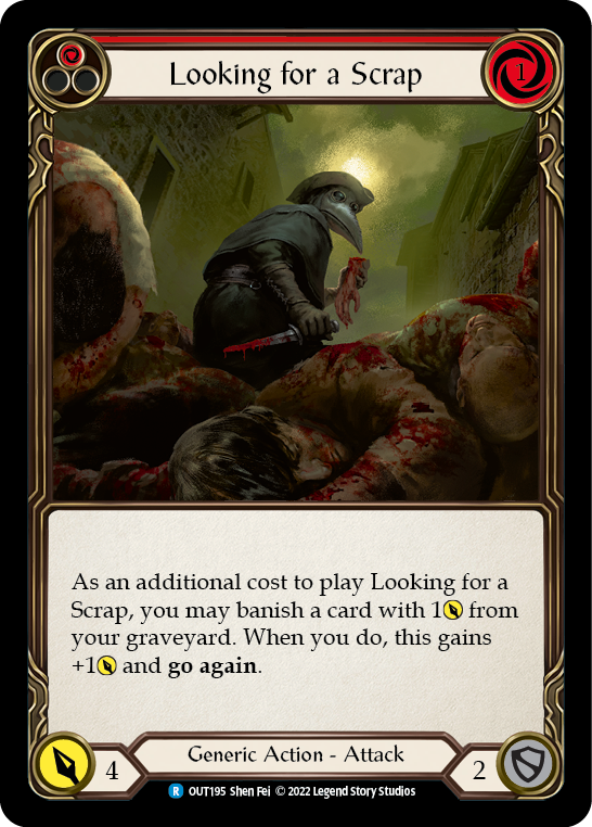 Looking for a Scrap (Red) [OUT195] (Outsiders)  Rainbow Foil | RetroPlay Games
