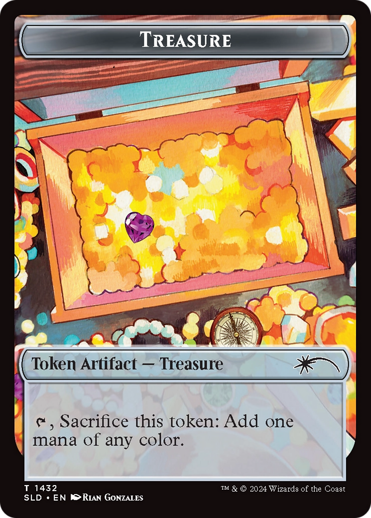 Treasure Token (1432) (Rainbow Foil) [Secret Lair Drop Series] | RetroPlay Games
