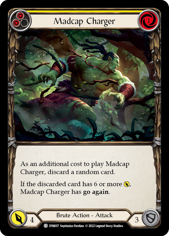 Madcap Charger (Yellow) [DYN017] (Dynasty)  Rainbow Foil | RetroPlay Games
