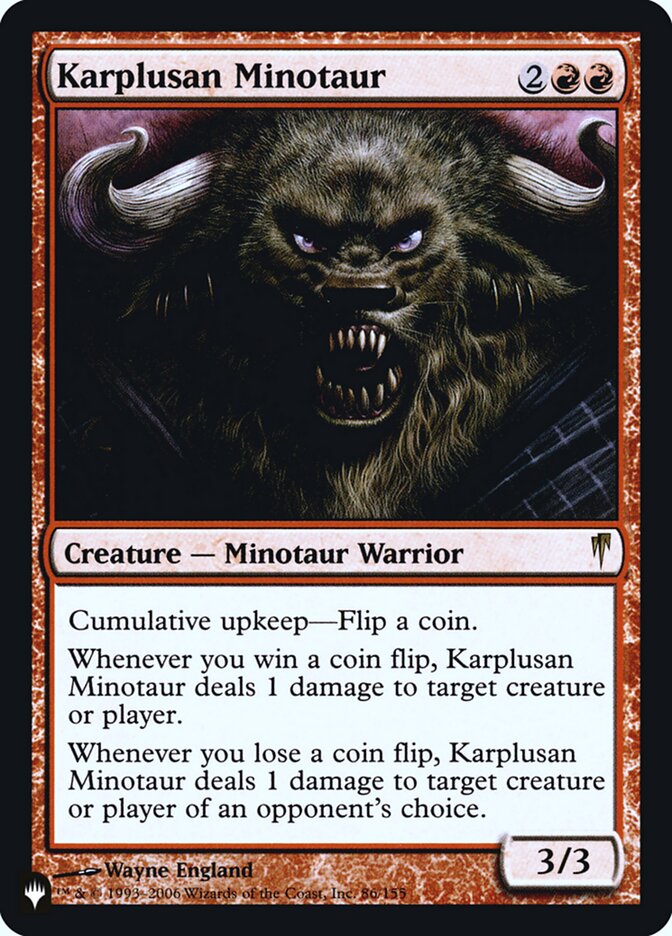 Karplusan Minotaur [Secret Lair: Heads I Win, Tails You Lose] | RetroPlay Games