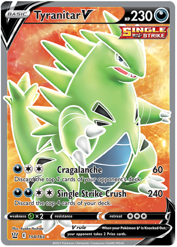 Tyranitar V (154/163) [Sword & Shield: Battle Styles] | RetroPlay Games