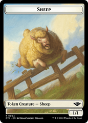 Sheep // Plot Double-Sided Token [Outlaws of Thunder Junction Tokens] | RetroPlay Games