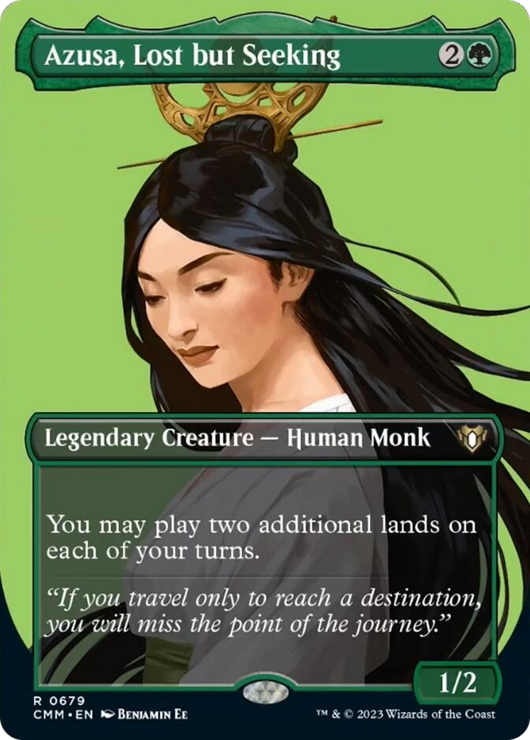 Azusa, Lost but Seeking (Borderless Profile) [Commander Masters] | RetroPlay Games