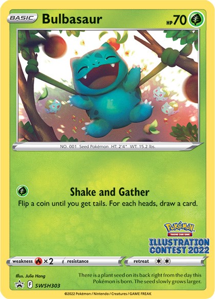 Bulbasaur (SWSH303) (Illustration Contest 2022) [Sword & Shield: Black Star Promos] | RetroPlay Games