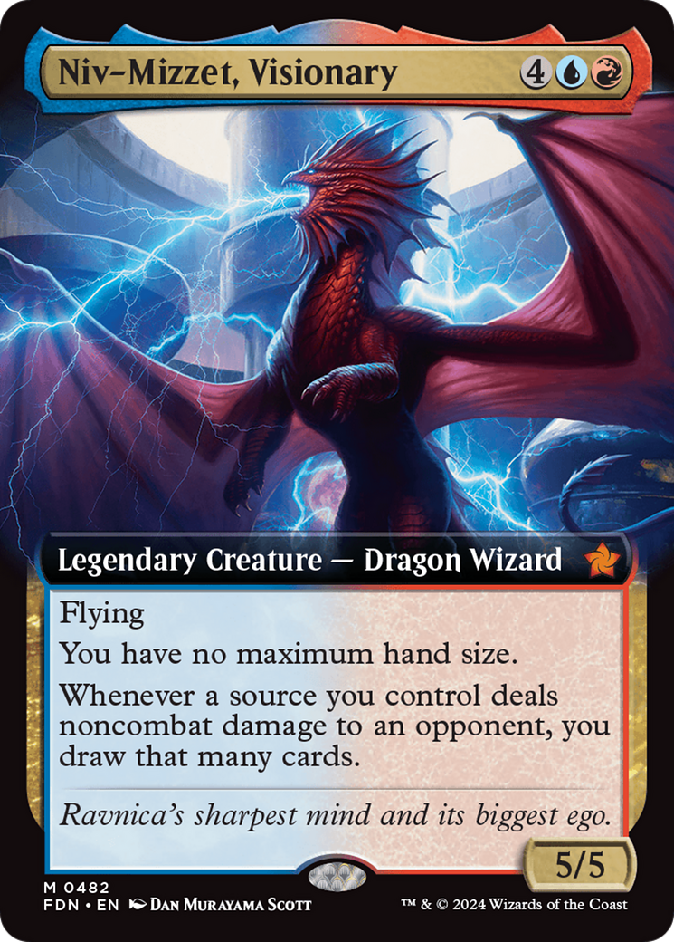 Niv-Mizzet, Visionary (Extended Art) [Foundations] | RetroPlay Games