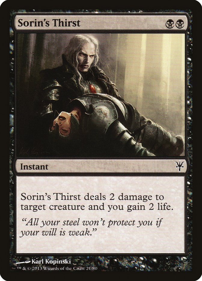 Sorin's Thirst [Duel Decks: Sorin vs. Tibalt] | RetroPlay Games