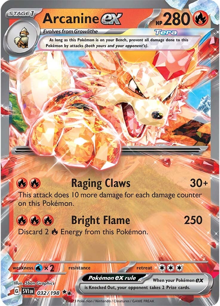 Arcanine ex (032/198) [Scarlet & Violet: Base Set] | RetroPlay Games