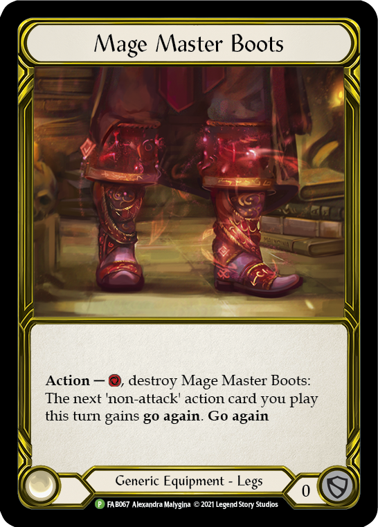 Mage Master Boots (Golden) [FAB067] (Promo)  Cold Foil | RetroPlay Games