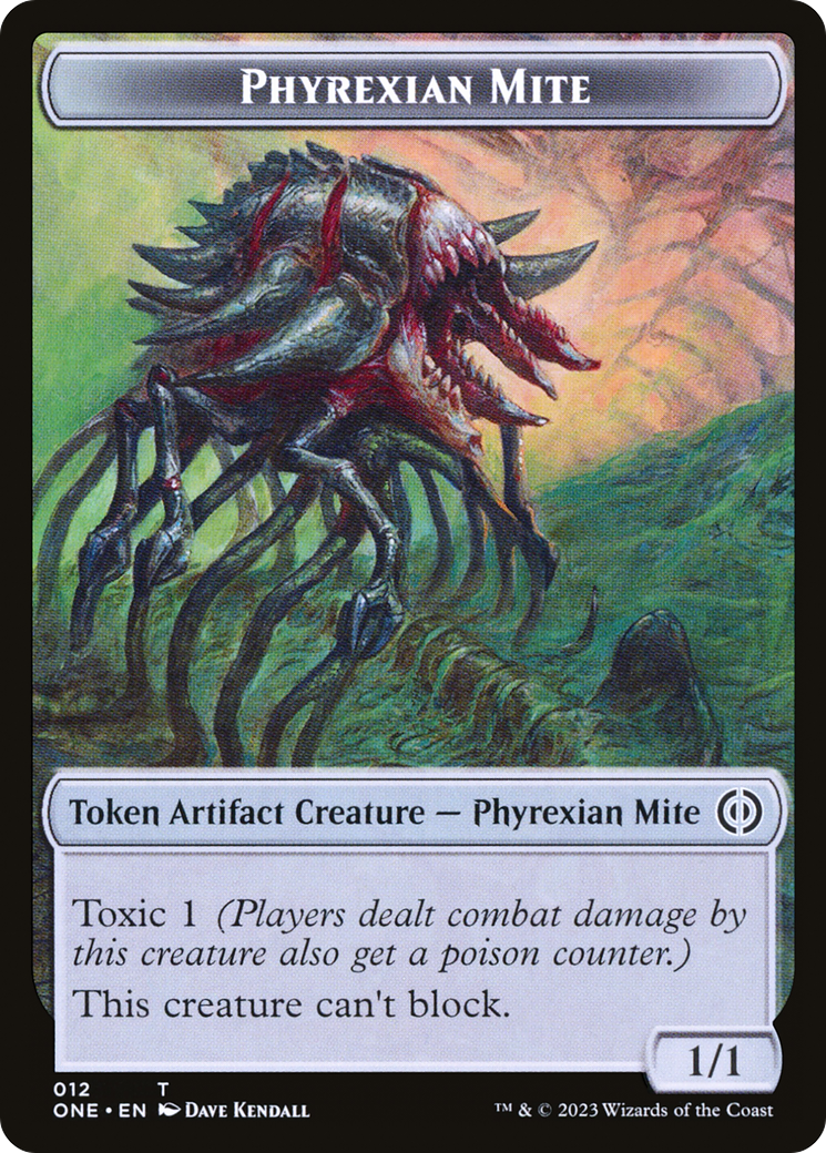 Phyrexian Mite (012) // Drone Double-Sided Token [Phyrexia: All Will Be One Tokens] | RetroPlay Games