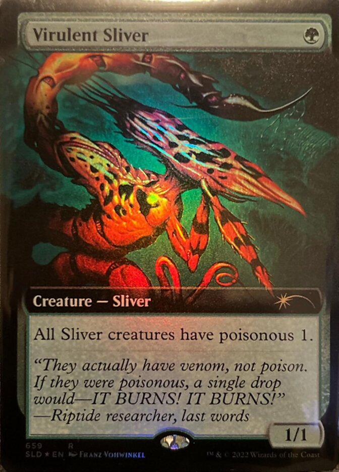 Virulent Sliver (Extended Art) [Secret Lair Drop Promos] | RetroPlay Games