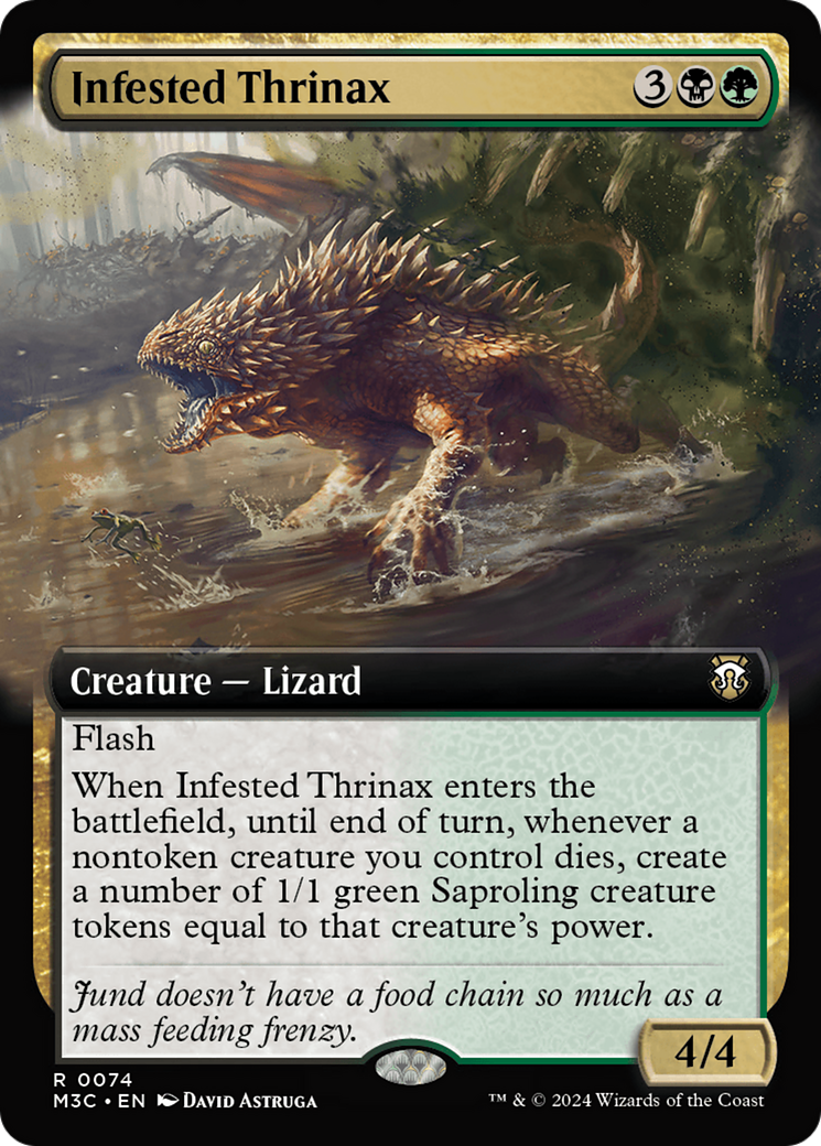 Infested Thrinax (Extended Art) (Ripple Foil) [Modern Horizons 3 Commander] | RetroPlay Games