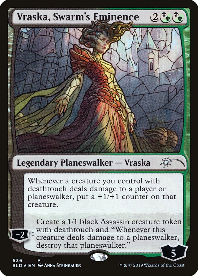 Vraska, Swarm's Eminence (Stained Glass) [Secret Lair Drop Promos] | RetroPlay Games