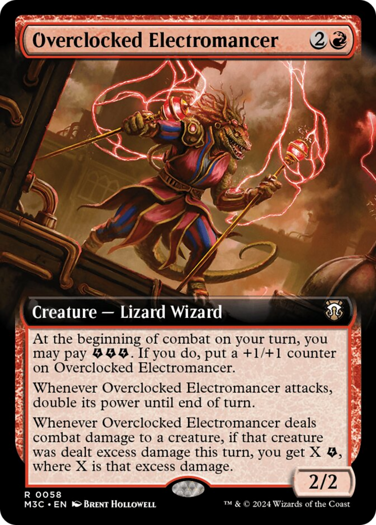 Overclocked Electromancer (Extended Art) (Ripple Foil) [Modern Horizons 3 Commander] | RetroPlay Games