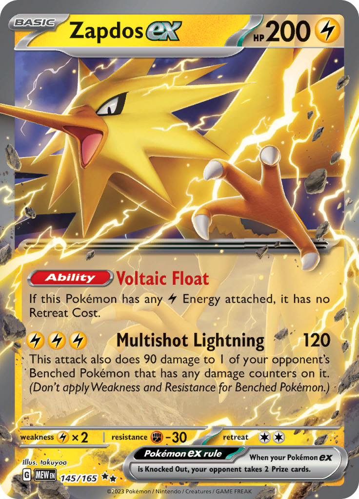 Zapdos ex (145/165) [Scarlet & Violet: 151] | RetroPlay Games