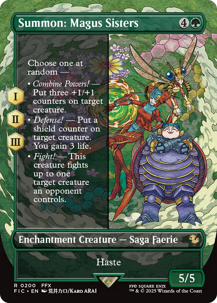 Summon: Magus Sisters (Borderless) [FINAL FANTASY Commander] | RetroPlay Games