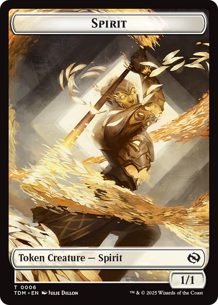 Spirit (0006) // Spirit (0007) Double-Sided Token [Tarkir: Dragonstorm Tokens] | RetroPlay Games