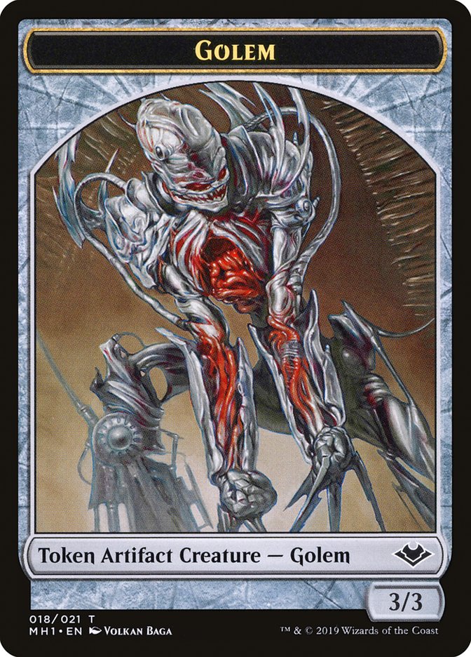 Soldier (004) // Golem (018) Double-Sided Token [Modern Horizons Tokens] | RetroPlay Games