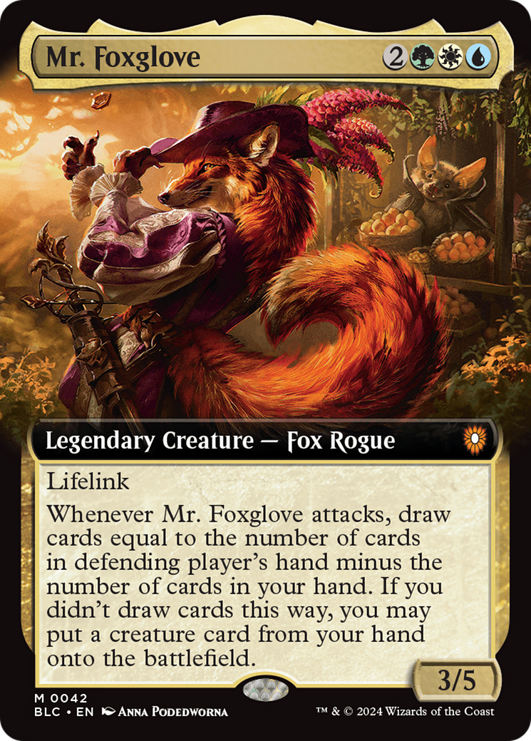 Mr. Foxglove (Extended Art) [Bloomburrow Commander] | RetroPlay Games