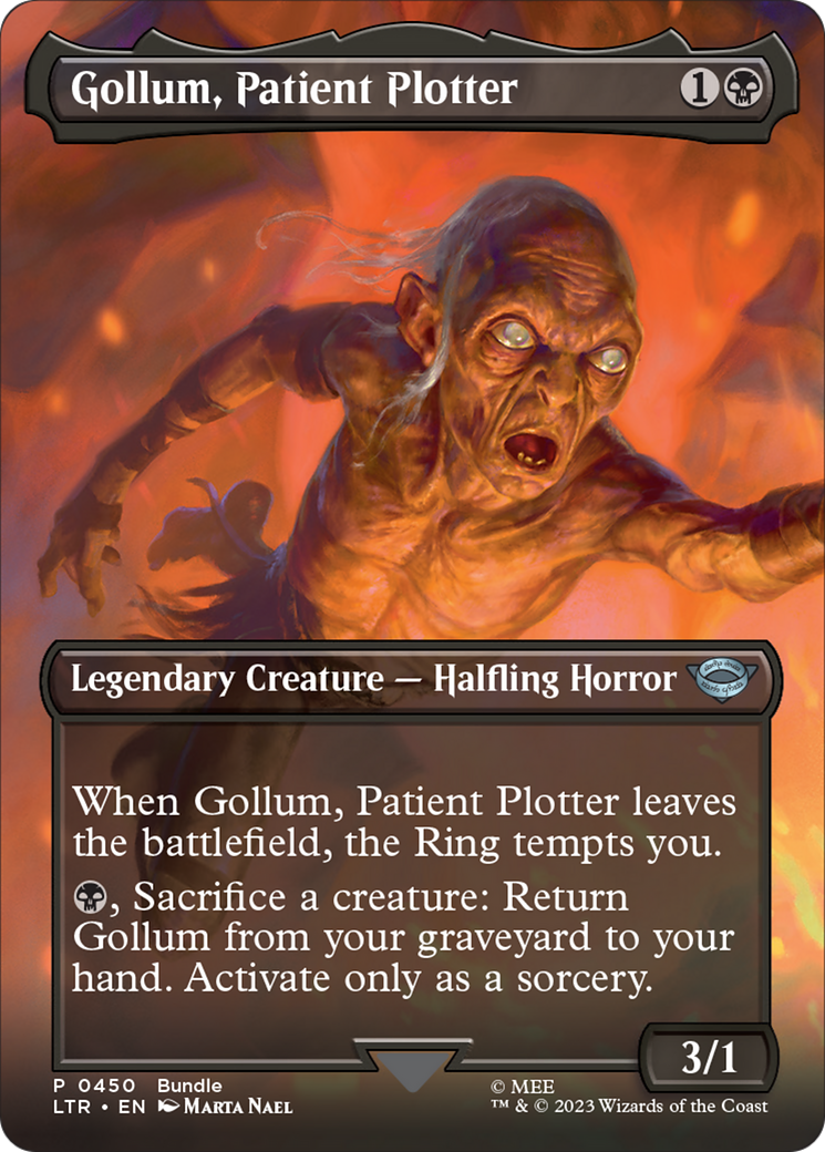 Gollum, Patient Plotter (Borderless Alternate Art) [The Lord of the Rings: Tales of Middle-Earth] | RetroPlay Games