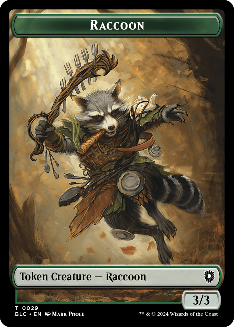 Rat // Raccoon Double-Sided Token [Bloomburrow Commander Tokens] | RetroPlay Games