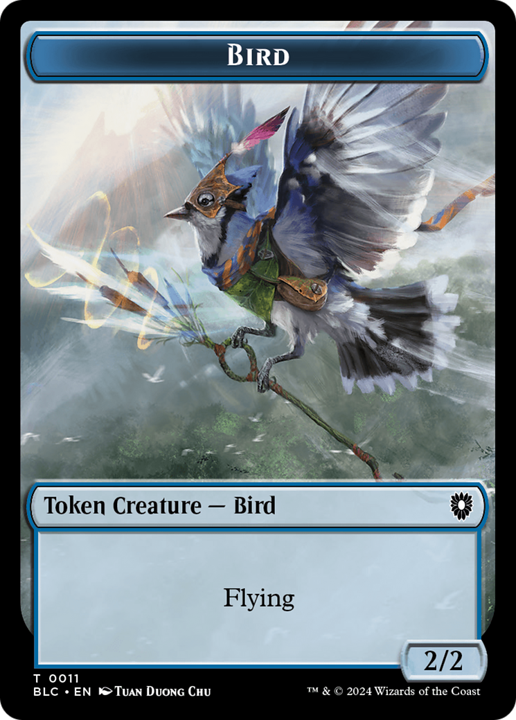 Bird (011) // Fish Double-Sided Token [Bloomburrow Commander Tokens] | RetroPlay Games